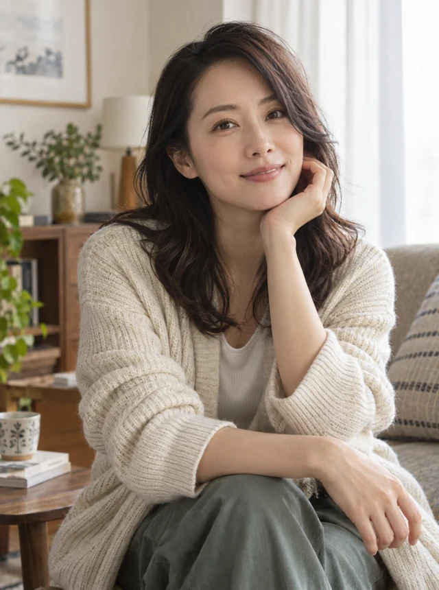 室内柔光人物写真